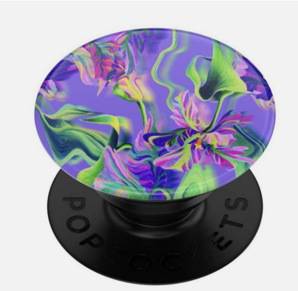 PopSockets PopGrip Swap Top Blurry Flowers Phone Grip Stand Universal
