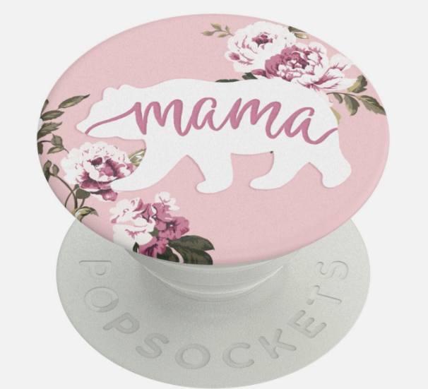 Popsockets Popgrip Mama Bear Pink Floral Phone Grip & Stand w/ Swappable Top