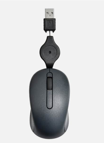 SURF ONN OPTICAL TRAVEL MOUSE 2' RETRACTABLE CORD. - NEW.