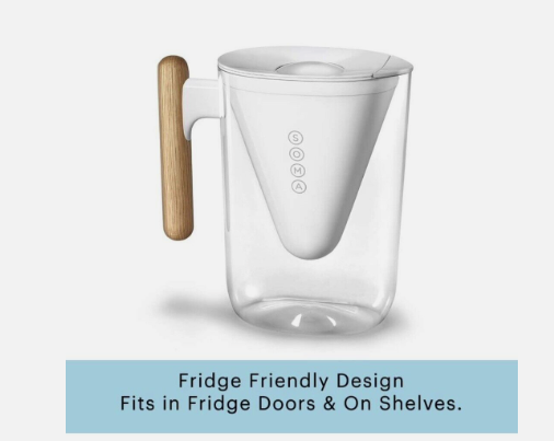 Soma Pitcher Plant-Based Water Filtration 6-Cup