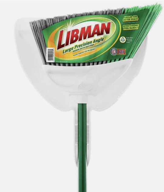 Libman Extra-Large Precision Angle Broom and Dustpan Set