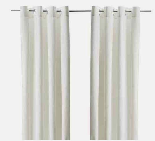 IKEA MERETE Room Darkening Curtains 145 x 250cm - White