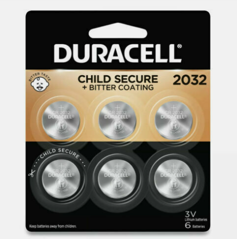 Duracell 3V CR2032 Lithium Coin Battery