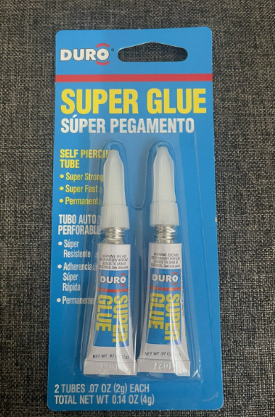 2 Duro Super Glue Adhesive, Self Piercing Tube, Strong, Fast And Permanent 2g