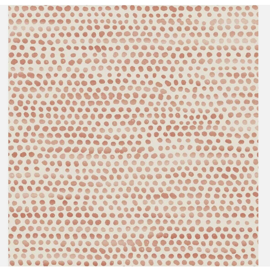 Tempaper MD10580 Coral Moire Dots | Designer Removable Peel and Stick Wallpaper