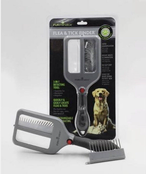 Furminator Flea & Tick Finder 3 In 1 Detecting Tool Locate Fleas Ticks Fur Comb